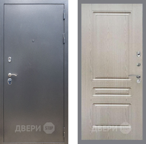 Входная металлическая Дверь Рекс (REX) 11 FL-243 Беленый дуб в Балашихе