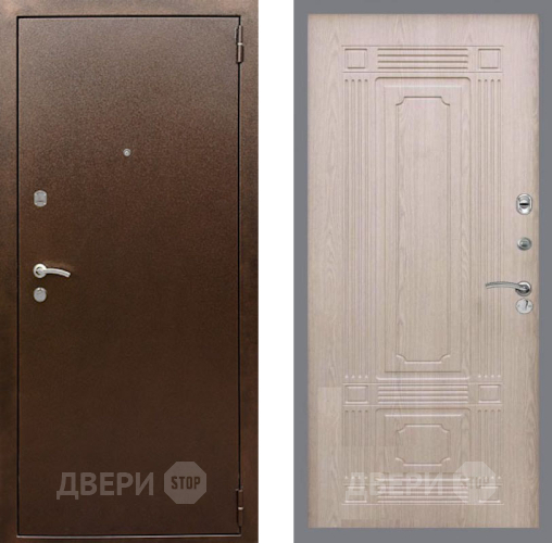 Входная металлическая Дверь Рекс (REX) 1А Медный Антик FL-2 Беленый дуб в Балашихе