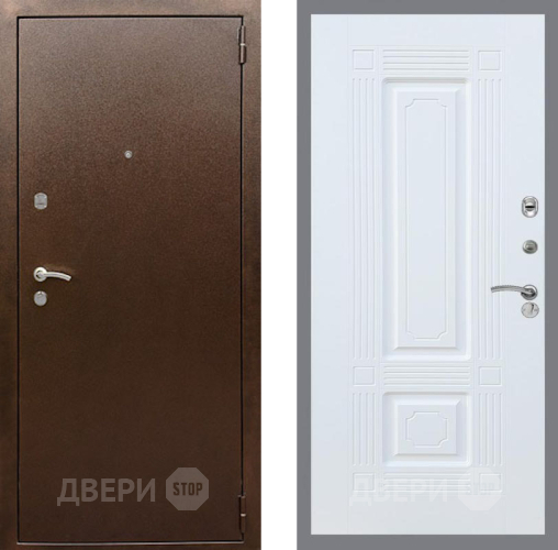 Входная металлическая Дверь Рекс (REX) 1А Медный Антик FL-2 Силк Сноу в Балашихе