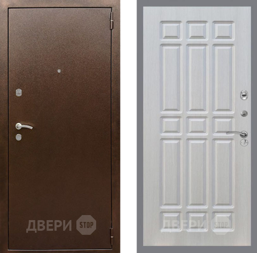 Входная металлическая Дверь Рекс (REX) 1А Медный Антик FL-33 Лиственница беж в Балашихе