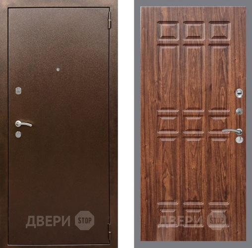Входная металлическая Дверь Рекс (REX) 1А Медный Антик FL-33 орех тисненый в Балашихе