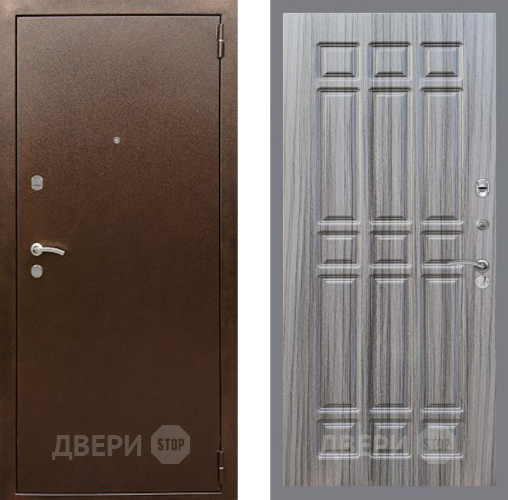 Входная металлическая Дверь Рекс (REX) 1А Медный Антик FL-33 Сандал грей в Балашихе