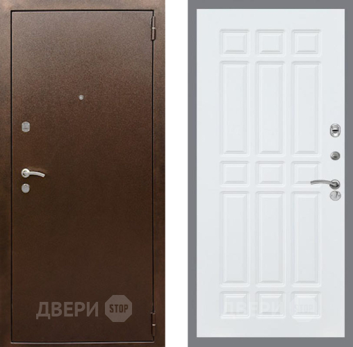 Входная металлическая Дверь Рекс (REX) 1А Медный Антик FL-33 Силк Сноу в Балашихе
