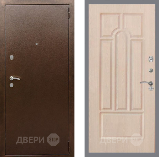 Входная металлическая Дверь Рекс (REX) 1А Медный Антик FL-58 Беленый дуб в Балашихе