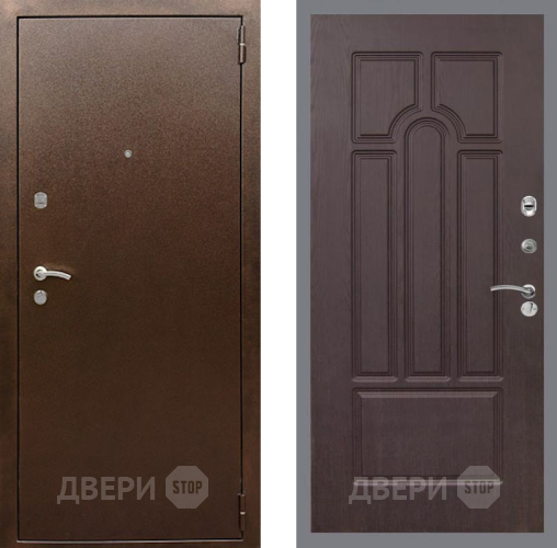 Входная металлическая Дверь Рекс (REX) 1А Медный Антик FL-58 Венге в Балашихе