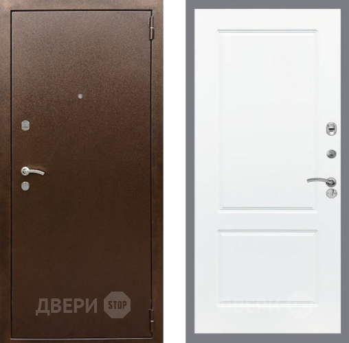 Входная металлическая Дверь Рекс (REX) 1А Медный Антик FL-117 Силк Сноу в Балашихе