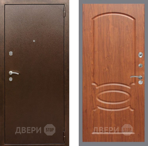 Входная металлическая Дверь Рекс (REX) 1А Медный Антик FL-128 Морёная берёза в Балашихе