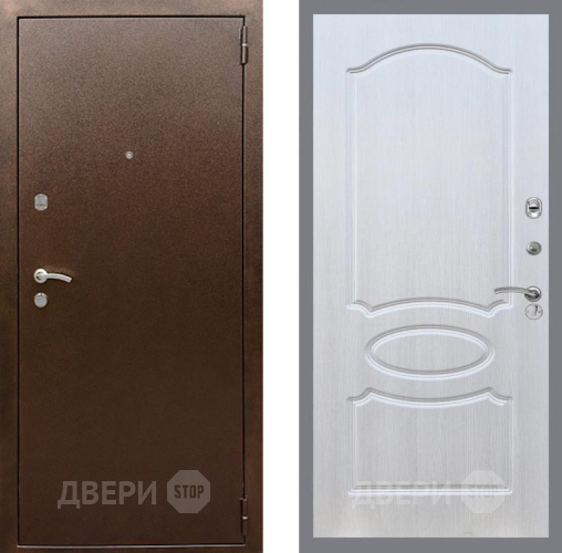 Входная металлическая Дверь Рекс (REX) 1А Медный Антик FL-128 Лиственница беж в Балашихе