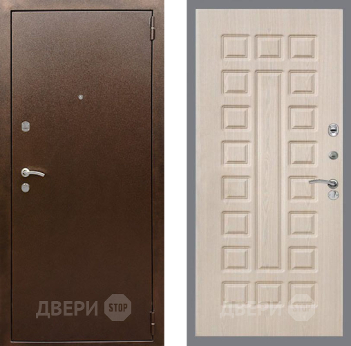 Входная металлическая Дверь Рекс (REX) 1А Медный Антик FL-183 Беленый дуб в Балашихе