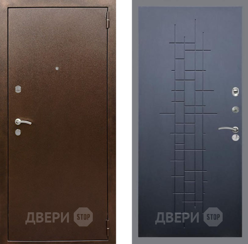 Входная металлическая Дверь Рекс (REX) 1А Медный Антик FL-289 Ясень черный в Балашихе