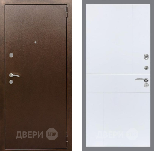 Входная металлическая Дверь Рекс (REX) 1А Медный Антик FL-290 Силк Сноу в Балашихе