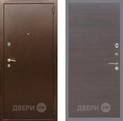 Входная металлическая Дверь Рекс (REX) 1А Медный Антик GL венге поперечный в Балашихе