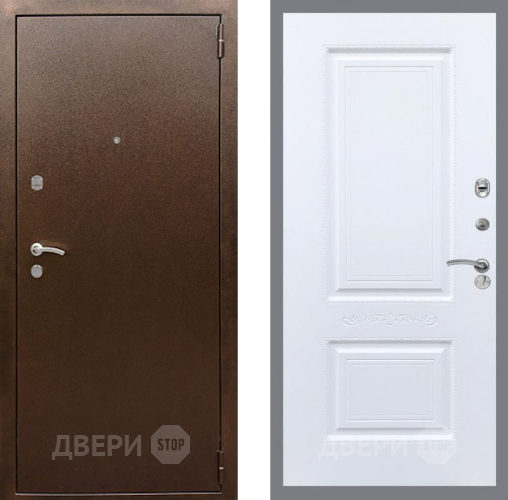 Входная металлическая Дверь Рекс (REX) 1А Медный Антик Смальта Силк Сноу в Балашихе