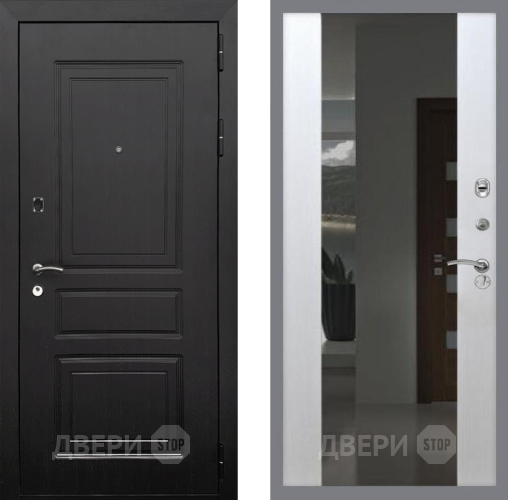 Входная металлическая Дверь Рекс (REX) 6 Венге СБ-16 Зеркало Белый ясень в Балашихе