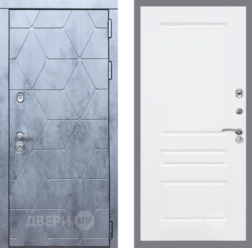 Входная металлическая Дверь Рекс (REX) 28 FL-243 Силк Сноу в Балашихе