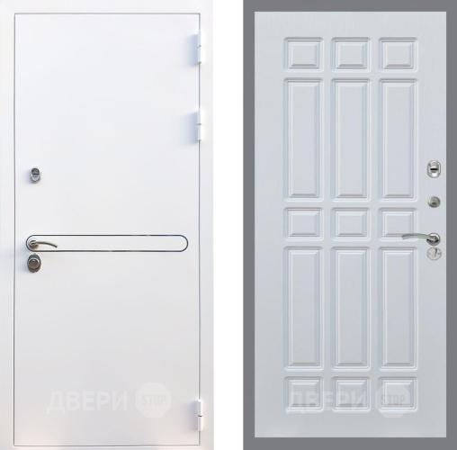 Входная металлическая Дверь Рекс (REX) 27 FL-33 Белый ясень в Балашихе