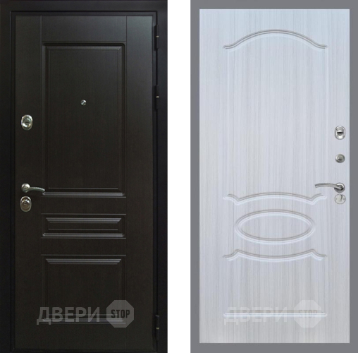 Входная металлическая Дверь Рекс (REX) Премиум-Н FL-128 Сандал белый в Балашихе