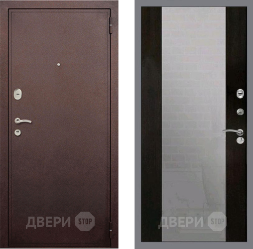 Входная металлическая Дверь Рекс (REX) 2 Медный Антик СБ-16 Зеркало Венге в Балашихе