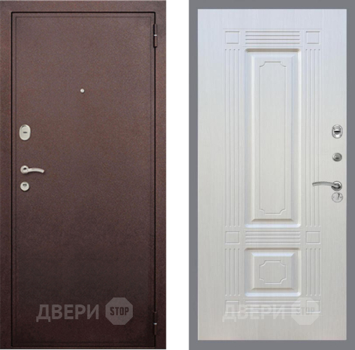 Входная металлическая Дверь Рекс (REX) 2 Медный Антик FL-2 Лиственница беж в Балашихе