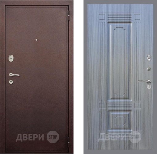 Входная металлическая Дверь Рекс (REX) 2 Медный Антик FL-2 Сандал грей в Балашихе