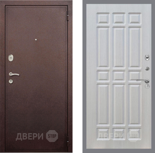 Входная металлическая Дверь Рекс (REX) 2 Медный Антик FL-33 Лиственница беж в Балашихе