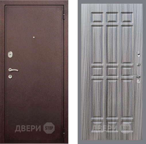 Входная металлическая Дверь Рекс (REX) 2 Медный Антик FL-33 Сандал грей в Балашихе