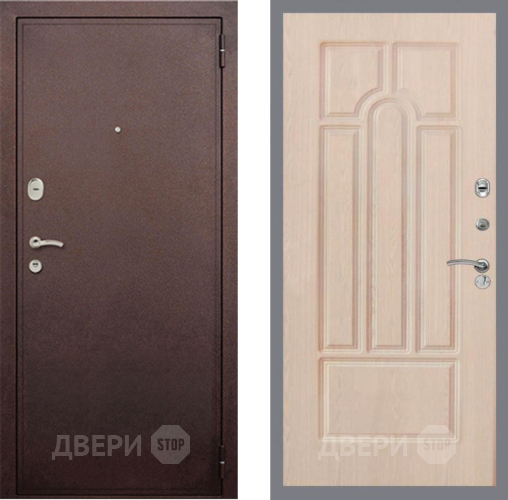 Входная металлическая Дверь Рекс (REX) 2 Медный Антик FL-58 Беленый дуб в Балашихе