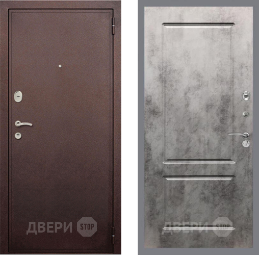 Входная металлическая Дверь Рекс (REX) 2 Медный Антик FL-117 Бетон темный в Балашихе