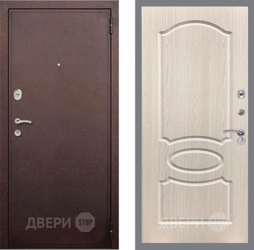 Входная металлическая Дверь Рекс (REX) 2 Медный Антик FL-128 Беленый дуб в Балашихе