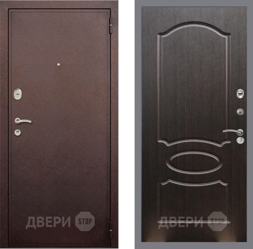 Входная металлическая Дверь Рекс (REX) 2 Медный Антик FL-128 Венге светлый в Балашихе