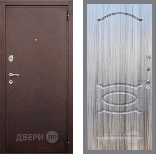 Входная металлическая Дверь Рекс (REX) 2 Медный Антик FL-128 Сандал грей в Балашихе