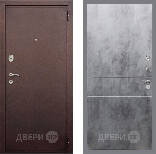 Входная металлическая Дверь Рекс (REX) 2 Медный Антик FL-290 Бетон темный в Балашихе