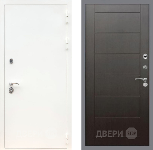 Входная металлическая Дверь Рекс (REX) 5 Белая Шагрень Сити Венге в Балашихе