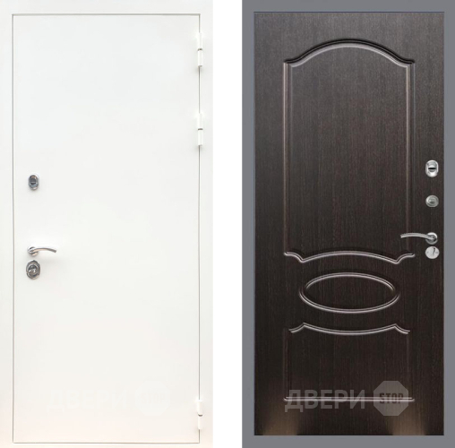 Входная металлическая Дверь Рекс (REX) 5 Белая Шагрень FL-128 Венге светлый в Балашихе
