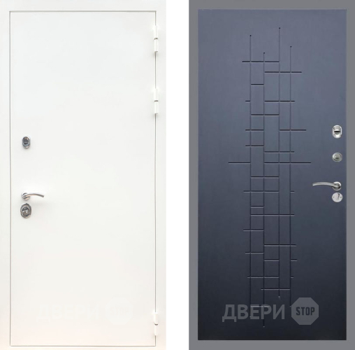Входная металлическая Дверь Рекс (REX) 5 Белая Шагрень FL-289 Ясень черный в Балашихе
