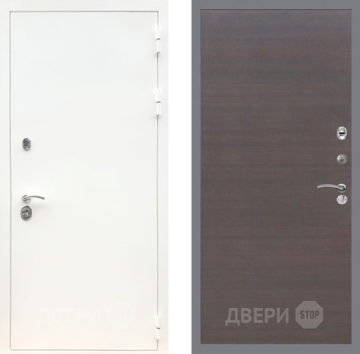 Входная металлическая Дверь Рекс (REX) 5 Белая Шагрень GL венге поперечный в Балашихе