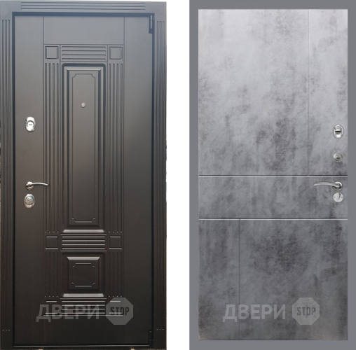 Входная металлическая Дверь Рекс (REX) 9 FL-290 Бетон темный в Балашихе