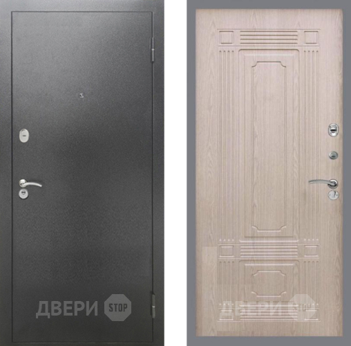 Входная металлическая Дверь Рекс (REX) 2А Серебро Антик FL-2 Беленый дуб в Балашихе