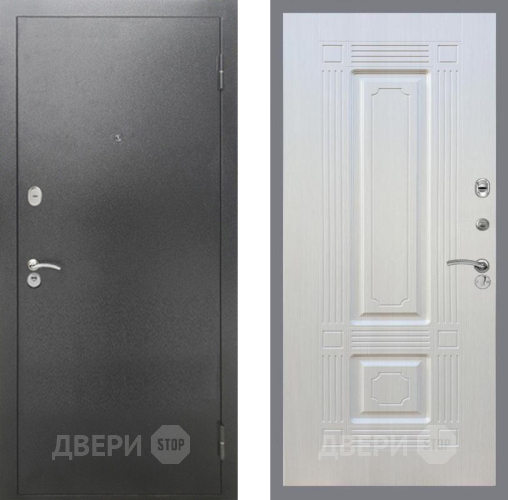 Входная металлическая Дверь Рекс (REX) 2А Серебро Антик FL-2 Лиственница беж в Балашихе