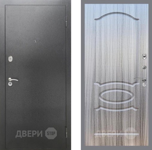 Входная металлическая Дверь Рекс (REX) 2А Серебро Антик FL-128 Сандал грей в Балашихе