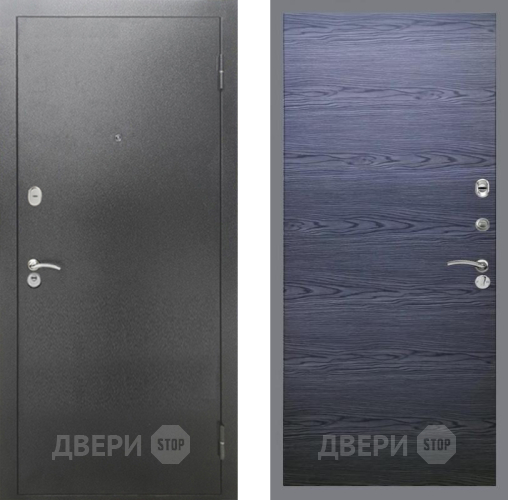 Входная металлическая Дверь Рекс (REX) 2А Серебро Антик GL Дуб тангенальный черный в Балашихе