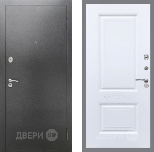 Входная металлическая Дверь Рекс (REX) 2А Серебро Антик Смальта Силк Сноу в Балашихе