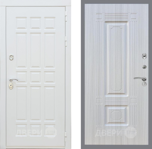 Входная металлическая Дверь Рекс (REX) 8 Силк Сноу FL-2 Сандал белый в Балашихе