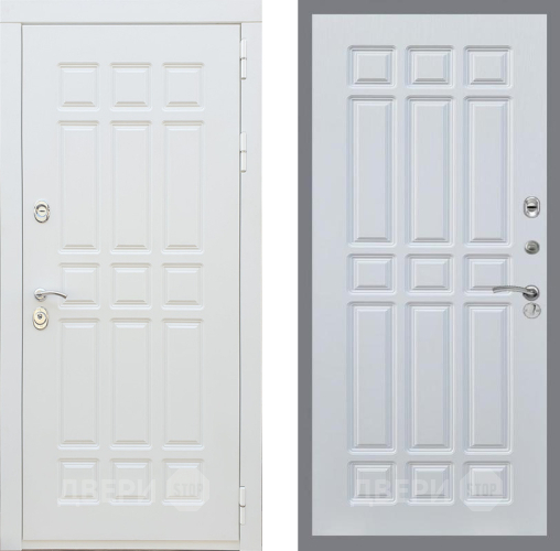Входная металлическая Дверь Рекс (REX) 8 Силк Сноу FL-33 Белый ясень в Балашихе