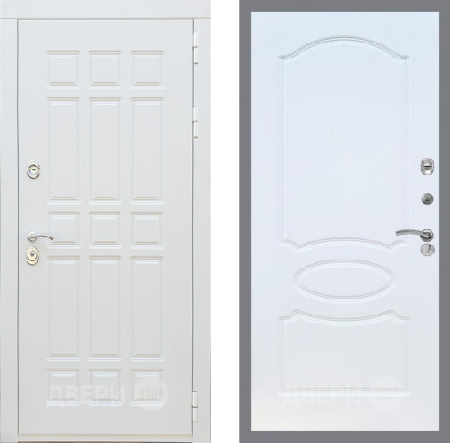 Входная металлическая Дверь Рекс (REX) 8 Силк Сноу FL-128 Белый ясень в Балашихе