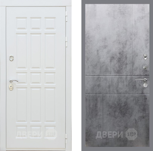 Входная металлическая Дверь Рекс (REX) 8 Силк Сноу FL-290 Бетон темный в Балашихе
