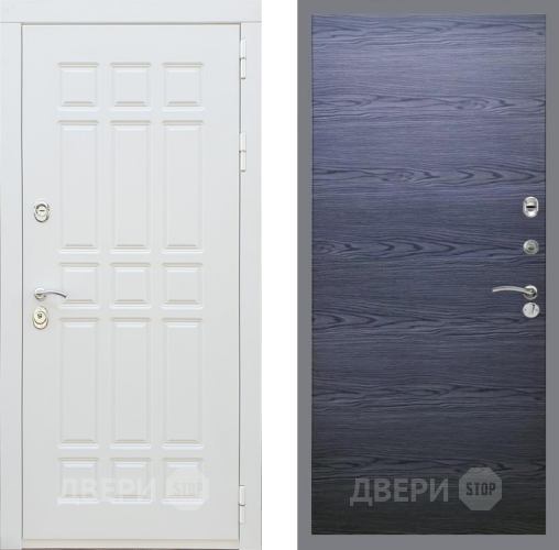 Входная металлическая Дверь Рекс (REX) 8 Силк Сноу GL Дуб тангенальный черный в Балашихе
