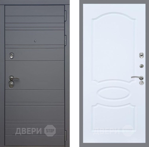 Входная металлическая Дверь Рекс (REX) 14 силк титан FL-128 Силк Сноу в Балашихе