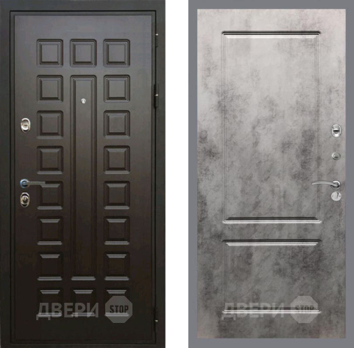 Входная металлическая Дверь Рекс (REX) Премиум 3к FL-117 Бетон темный в Балашихе
