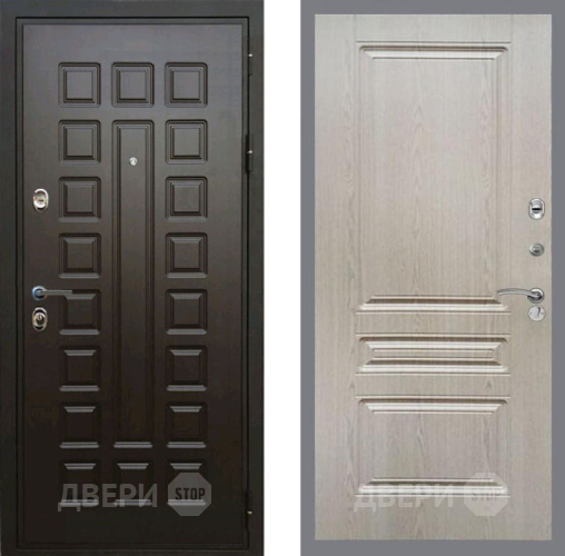 Входная металлическая Дверь Рекс (REX) Премиум 3к FL-243 Беленый дуб в Балашихе
